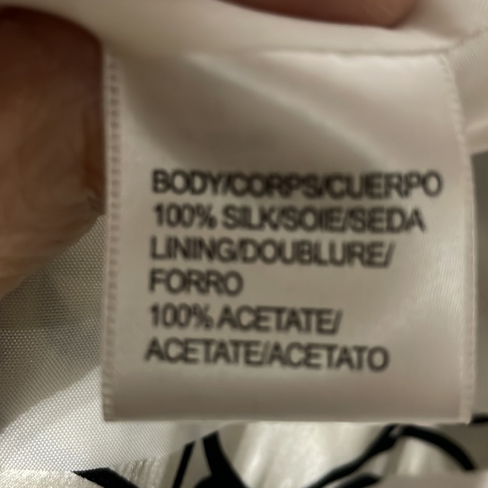 Js Collections 12 Silk Button Down Black/White Fl… - image 5